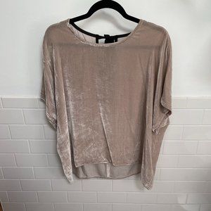 Madewell Velvet Bow-Back Tie Top